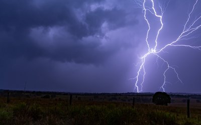 More lightning in the north, less in the south