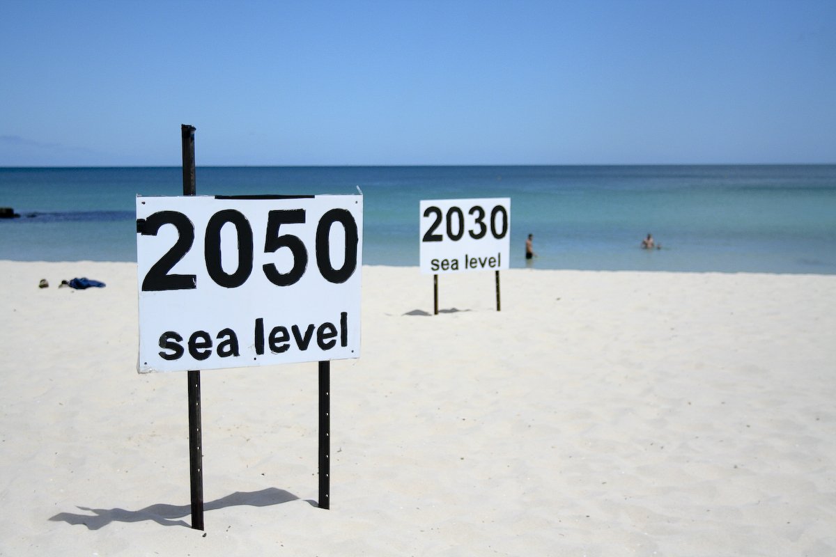 Latest estimate of current rate of global sea level rise: 3.5 mm per year